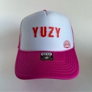 Yuzy Hedgehog Trucker Hat Otto Adjustable Snap Back Cap Pink White